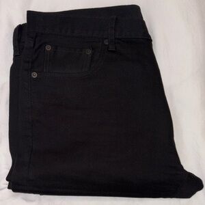 Uniqlo Men's Black selvedge slim fit jeans 35x32